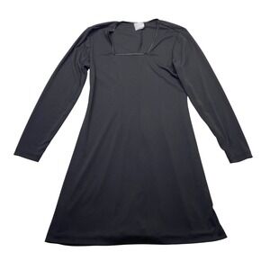 Rabbit Rabbit Designs Black Square‎ Neck Long Sleeve Mini Dress Size 6 USA